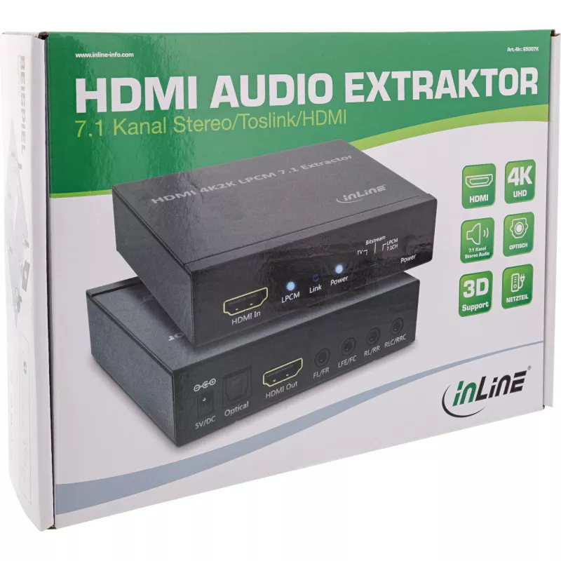 InLine HDMI Audio Extractor, Eingang 4K2K HDMI