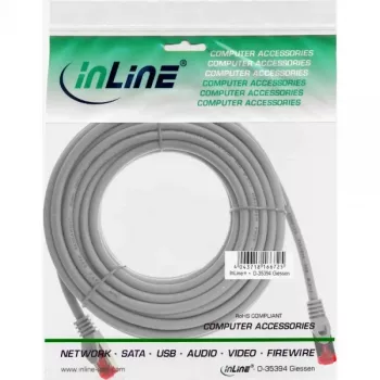 InLine Patchkabel S/FTP PiMF Cat.6 250MHz Kupfer halogenfrei grau 30m