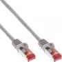 InLine Patchkabel S/FTP PiMF Cat.6 250MHz Kupfer halogenfrei grau 0,25m