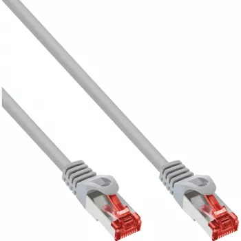 InLine Patchkabel S/FTP PiMF Cat.6 250MHz Kupfer halogenfrei grau 10m