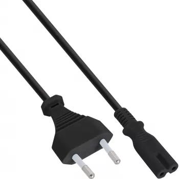 InLine 45 Stück Bulk-Pack Netzkabel Typ C Eurostecker auf Euro 8 Buchse 3m