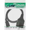 InLine Stromkabel, C14 auf Schutzkontakt weiblich, schwarz, 2 m