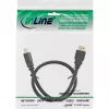 InLine HDMI-Kabel, High Speed HDMI-Kabel, M/M, schwarz, goldene Kontakte, 1 m