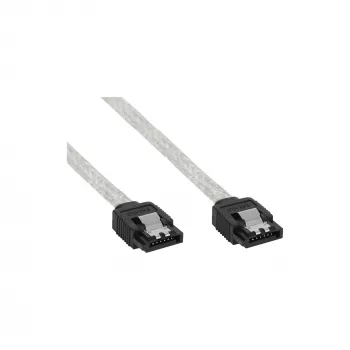 InLine SATA 6Gb/s Rundkabel mit Verriegelungen 0,75m