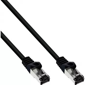 InLine Patchkabel S/FTP PiMF Cat.8.1 halogenfrei 2000 MHz schwarz, 0,5 m