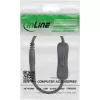 InLine DC-Kabel mit Schalter, DC Stecker/Buchse 5,5x2,1mm, AWG 18, schwarz, 0,20m