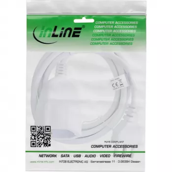 InLine 16402I Stromverlängerung 2 m 1 AC-Ausgang Indoor Weiß