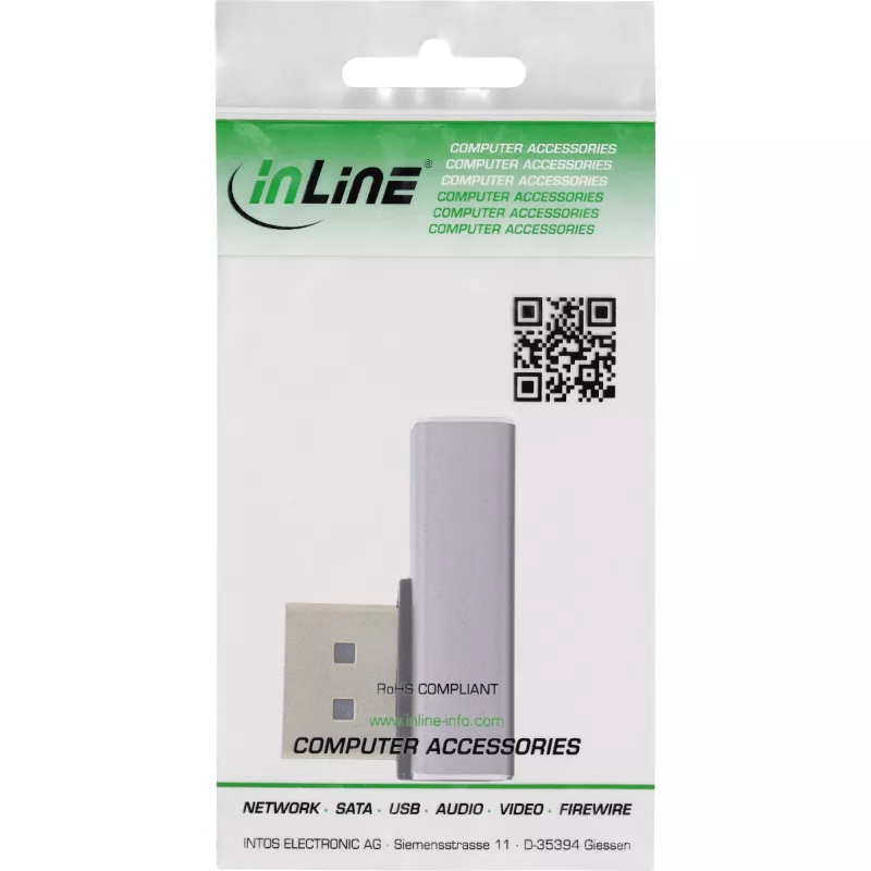 DisplayPort Umschalter InLine 17291I Grau Schwarz Goldbeschichtet