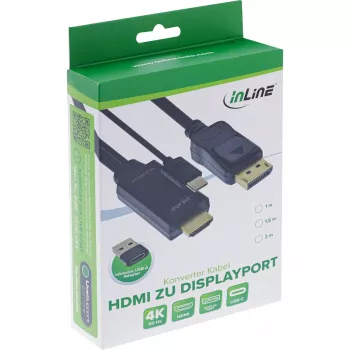 Aktiver Videokonverter InLine 17162I 3840x2160 HDMI auf DisplayPort