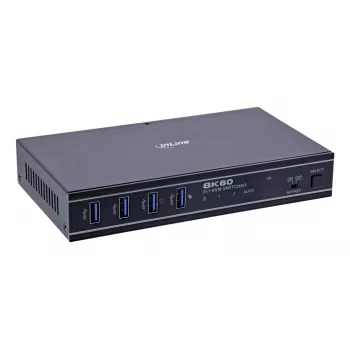 InLine 57885C KVM-Switch, 2-Port, HDMI, 8K@60Hz, USB 3.2, mit IR & RS-232