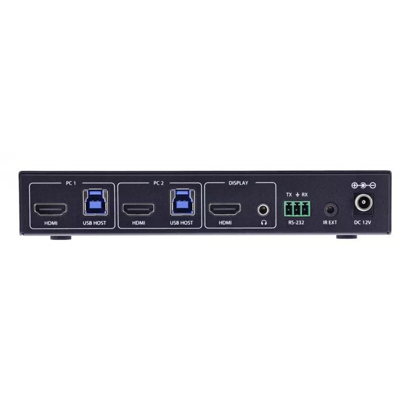 InLine 57885C KVM-Switch, 2-Port, HDMI, 8K@60Hz, USB 3.2, mit IR & RS-232