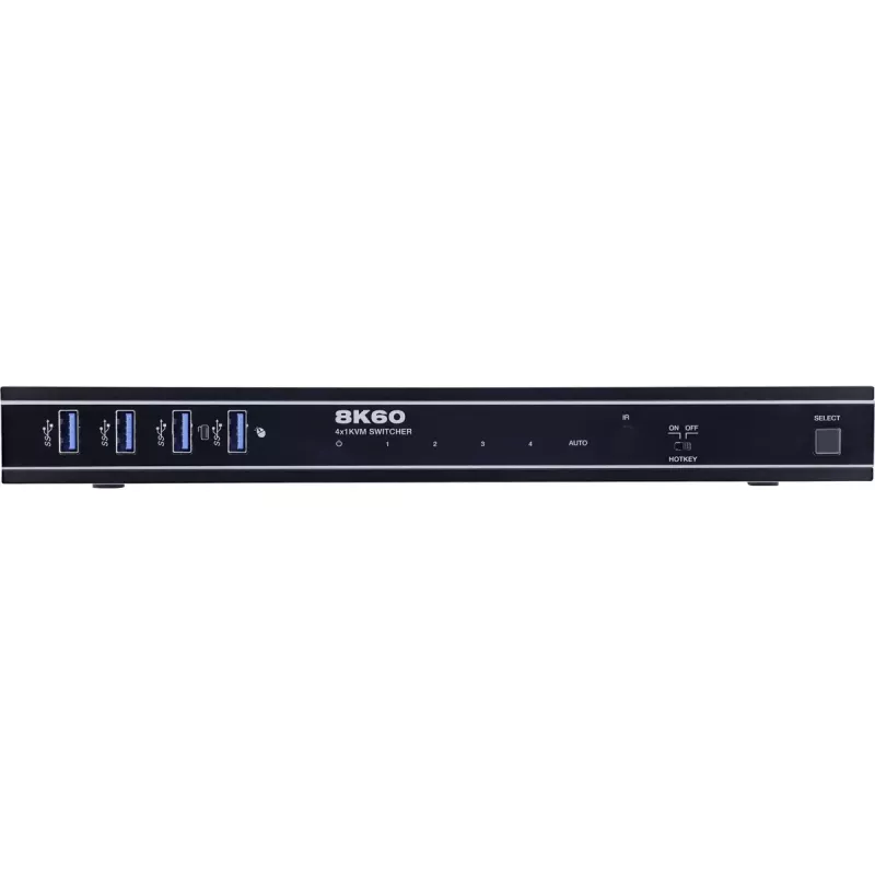 InLine 57885D KVM-Switch, 4-fach, HDMI, 8K@60Hz, USB 3.2, mit IR & RS-232