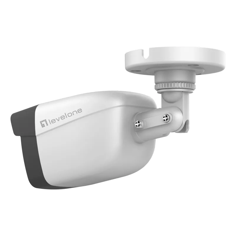 LevelOne GEMINI Festnetz-IP-Kamera, 2-Megapixel, H.265, 802.3af PoE, IR-LEDs, Innen-/Außenbereich
