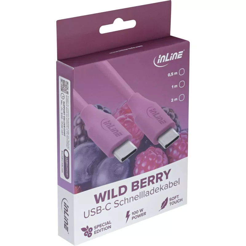 USB-Kabel InLine 35891P 1m USB C Violett USB 2.0 0,48 Gbit/s
