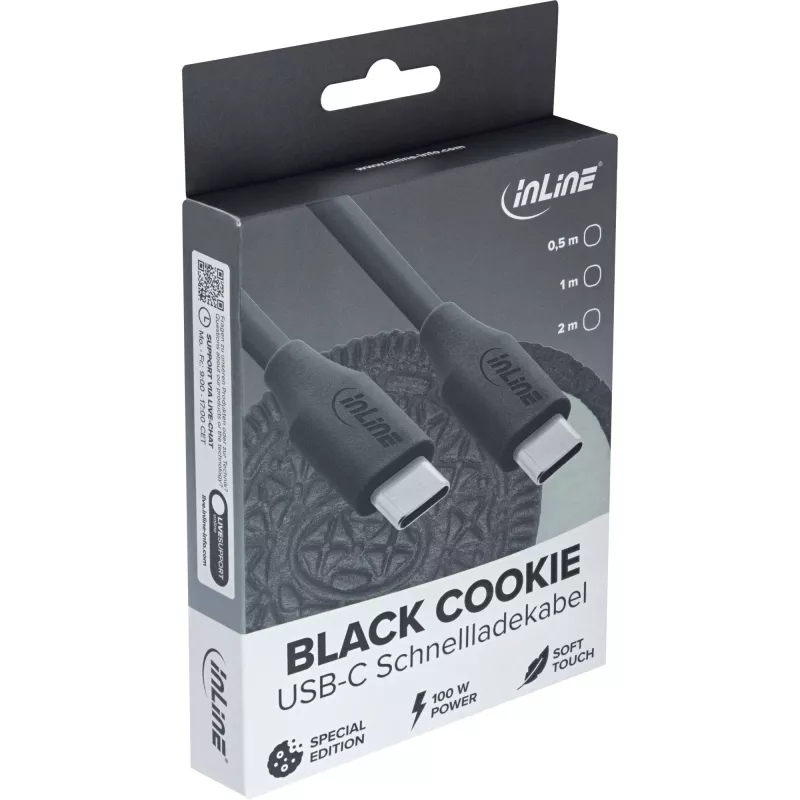 USB-Kabel InLine 35895 0,5m USB-C Schwarz USB 2.0 0,48 Gbit/s