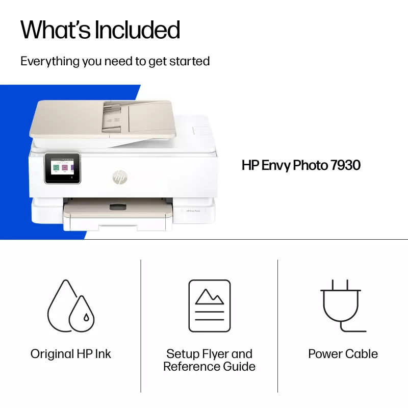 All-in-One Farbdrucker HP Envy 7930 — Thermodruckverfahren, A4, 4800x1200 DPI, Wi‑Fi, 15 Seiten/Min. (schwarz), 10 Seiten/Min. (Farbe)