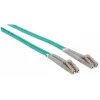 Intellinet Glasfaser-Patchkabel, OM3, LC/LC, 5m, Aqua, Duplex, Multimode, 50/125 µm, LSZH, Faser, Lebenslange Garantie