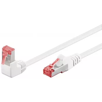 Patchkabel Goobay CAT 6 90° abgewinkelt S/FTP Weiß 10m