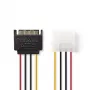 Nedis CCGP73530VA015 internes Stromkabel 0,15 m SATA 15-polig Molex 4-polig