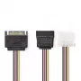 Nedis CCGP73555VA015 internes Stromkabel 0,15 m SATA 15-polig Molex