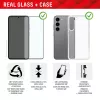 Displex Displayschutzfolie + Hülle für Samsung Galaxy S24 Ultra, Eco-Montagerahmen, Vollabdeckung