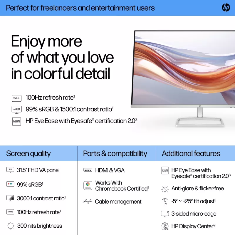 Monitor HP Series 5 532sf 31,5 Zoll LCD LED 1920 x 1080