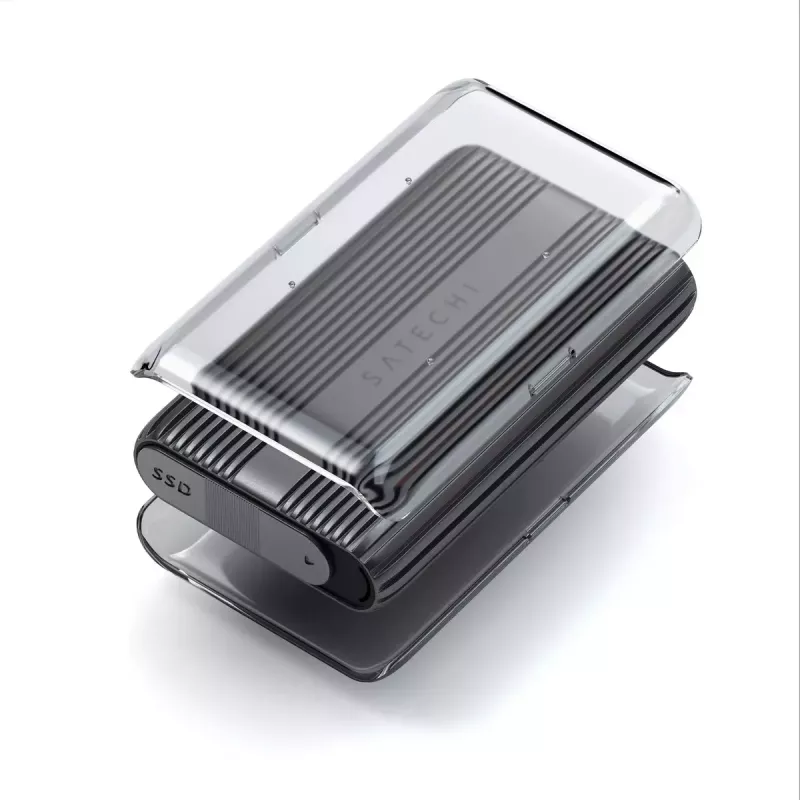 Satechi USB4 NVMe SSD Pro Gehäuse, Grau/Transparent