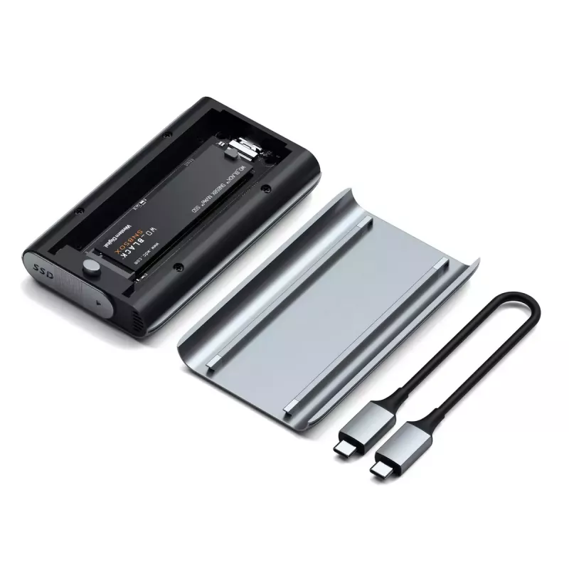 Satechi USB4 NVMe SSD Pro Gehäuse, Grau/Transparent