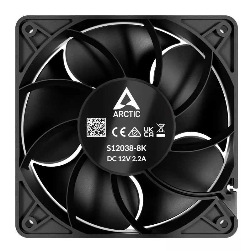 Lüfter ARCTIC S12038-8K 120 mm 8k rpm Server-Lüfter 370 m³/h 37 mmH2O