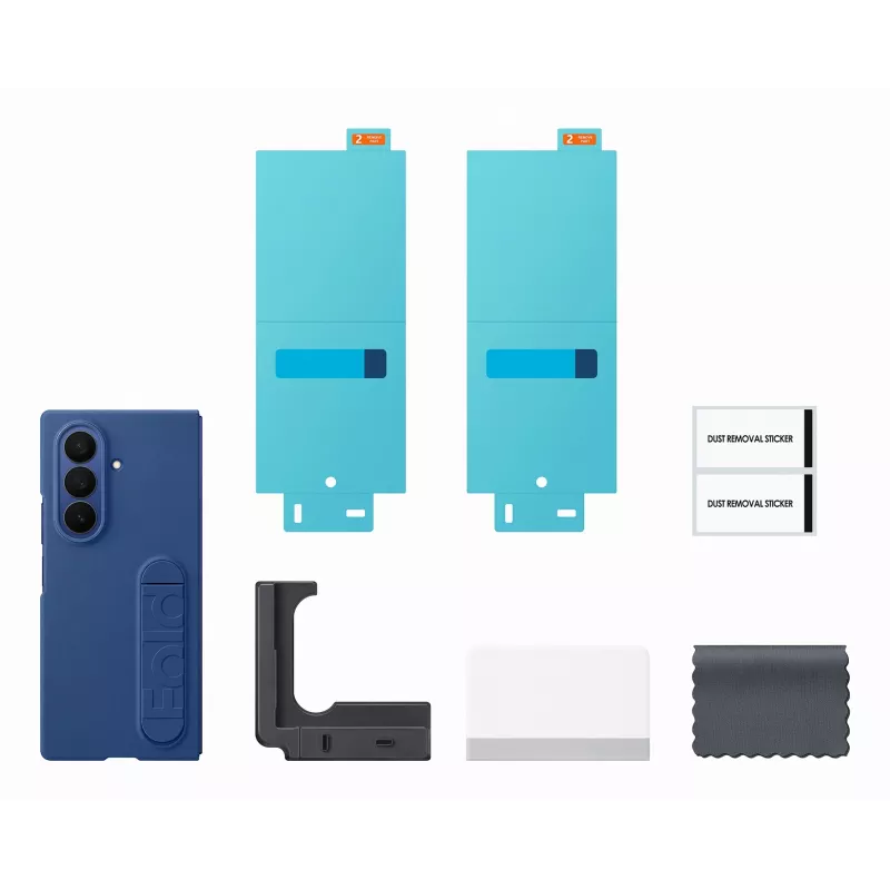 Schützende Silikonhülle für Samsung Galaxy Fold7 — Blau, Modell EF‑MF966CNEGWW