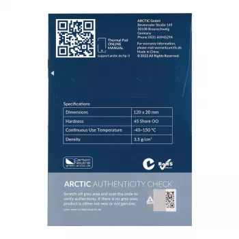 ARCTIC TP-3 Premium-Performance-Wärmeleitpad 120 x 20 mm, 0,5 mm