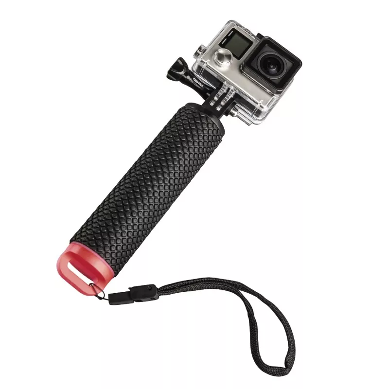 Hama 00004458 Kamera-Einbeinstativ, 1/4 Zoll, Kunststoff, Schwarz/Rot
