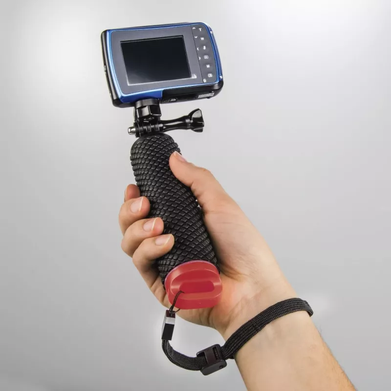 Hama 00004458 Kamera-Einbeinstativ, 1/4 Zoll, Kunststoff, Schwarz/Rot
