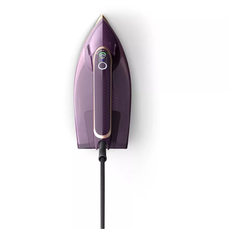Philips DST8040/30 Azur 8000 Series Dampfbügeleisen, 3000 W, 0,35 L Tank, SteamGlide Elite Bügelsohle, Vertikaldampf, 80 g/min, 260 g/min Dampfstoß, Dunkelviolett