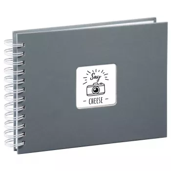 Hama Fine Art Fotoalbum Grau 50 Blatt 10 x 15 cm Spiralbindung