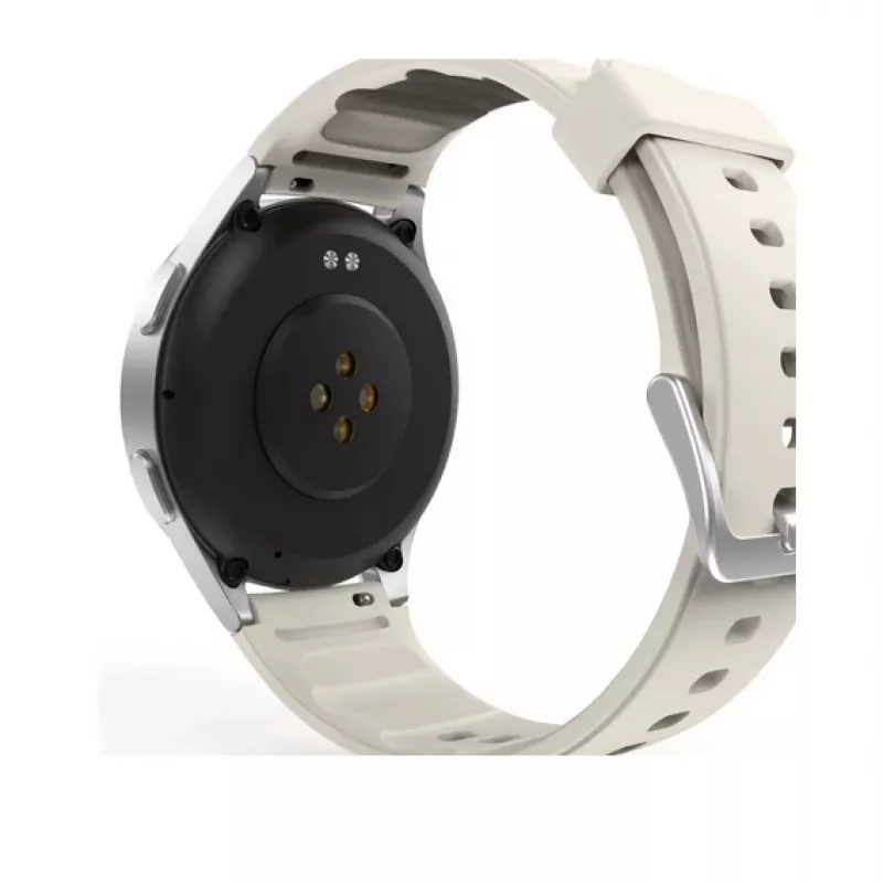 Hama 00178612 Smartwatch 8900, 3,35 cm (1,32 Zoll) AMOLED, 42 mm, 466 x 466 Pixel, Touchscreen, GPS, Silber/Beige