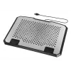 Hama 00126807 Laptop-Kühler aus Aluminium, neigbar, 2 Lüfter, bis 39,6 cm (15,6 Zoll), Schwarz