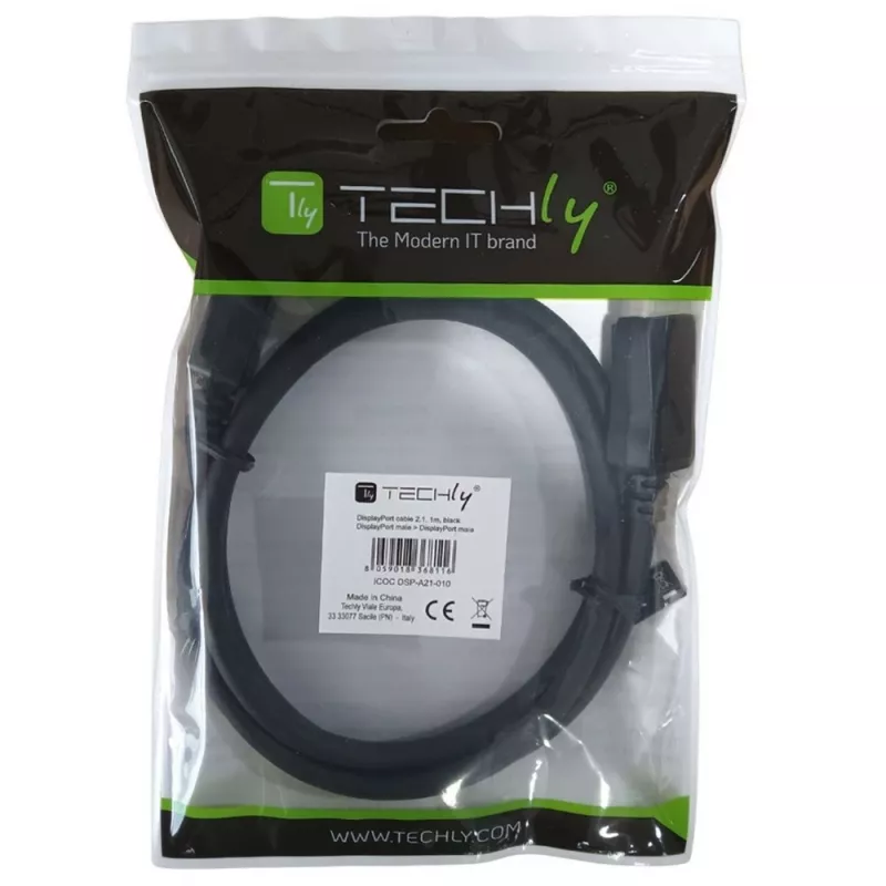 DisplayPort-Kabel Techly ICOC DSP-A21-030 3 m Schwarz