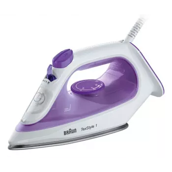 Braun TexStyle 1 SI 1080 Dampfbügeleisen Keramiksohle 2000 W Schwarz, Lila