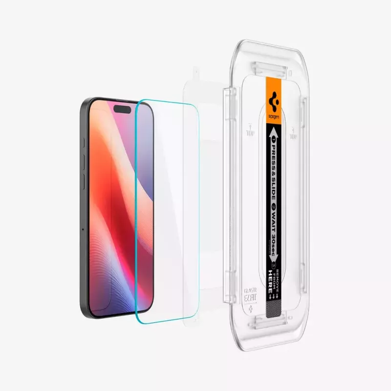Displayschutz Spigen GLAS.tR EZ Fit Apple iPhone 16 Pro gehärtetes Glas Transparent 2 Stk.