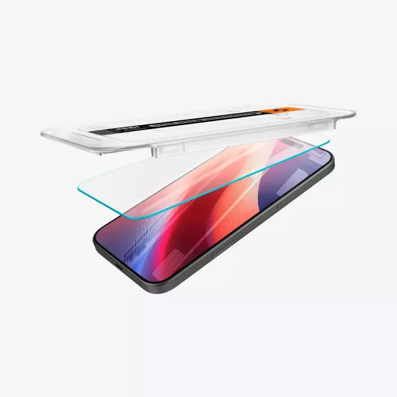 Displayschutz Spigen GLAS.tR EZ Fit Apple iPhone 16 Pro gehärtetes Glas Transparent 2 Stk.