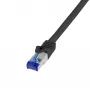 Netzwerkkabel LogiLink C6A013S RJ-45 Cat6a 0,25 m Schwarz