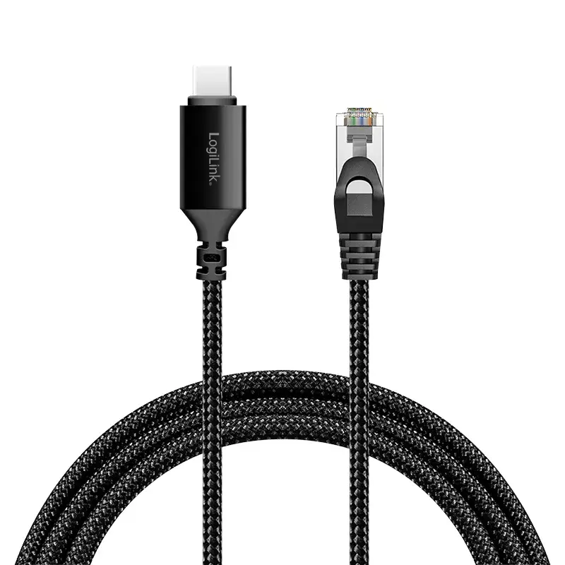 LogiLink CU0416 USB 3.2 Typ-C auf RJ45 Gigabit Ethernet Adapterkabel, 10 m