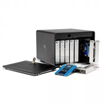 OWC ThunderBay 8 Festplatten-Array Desktop Schwarz 8 Laufwerke HDD SSD