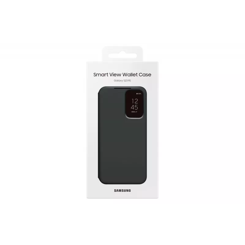 Samsung EF-ZS711CBEGWW Smart View Wallet Case für Galaxy S23 FE, Kartenfach, Schwarz