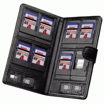 Hama „Vegas“ f/ SD-/microSD-Speicherkartenetui Koskin Schwarz