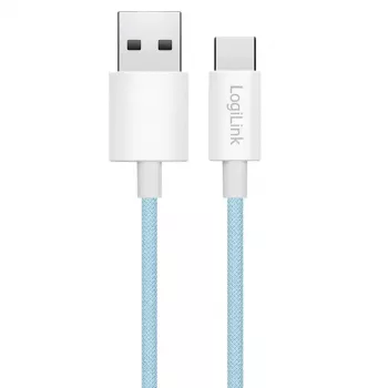 LogiLink USB 2.0 Typ-C-Kabel C/M auf A/M 60W blau 1,5 m