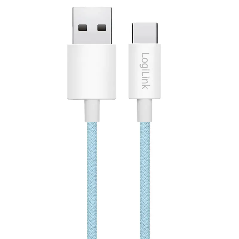 LogiLink USB 2.0 Typ-C-Kabel C/M auf A/M 60W blau 1,5 m