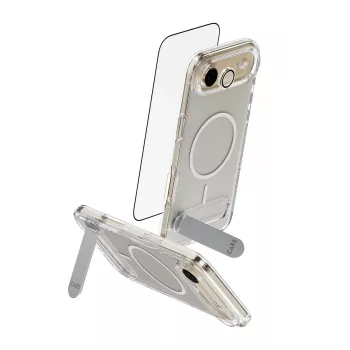 Schutz-Bundle PanzerGlass CARE 3-in-1 Feature Kick für iPhone Air — gehärtetes Glas, PET, Silikon, transparent