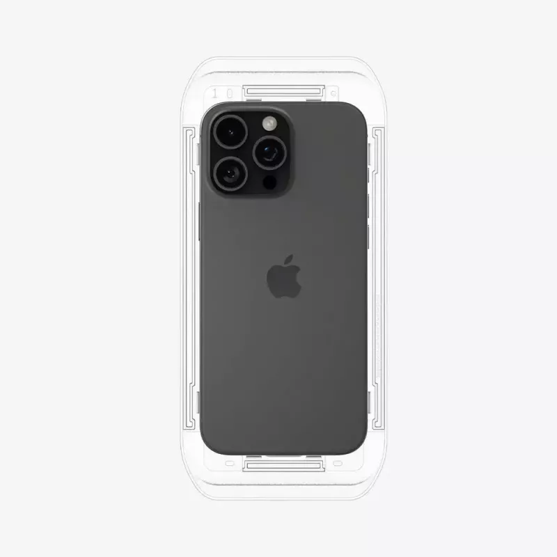 Spigen GLAS.tR EZ Fit Displayschutzfolie aus Glas für iPhone 16 Pro Max / 17 Pro Max, 2er-Pack, transparent